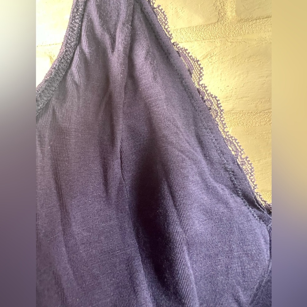 NWT Soma Bralette Lace Racerback Pullover M Medium Navy Blue #0644 - Picture 4 of 10